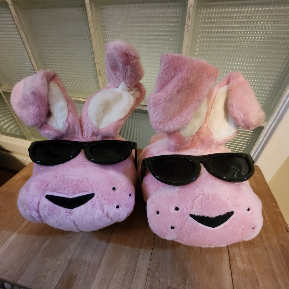 Energizer Bunny slippers EUC worn 1x